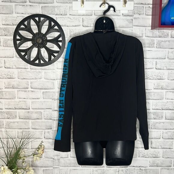 Just be Free Zip Up Hoodie Jacket ‘Faster Stronger’ Sweatshirt Size Small - Picture 4 of 4